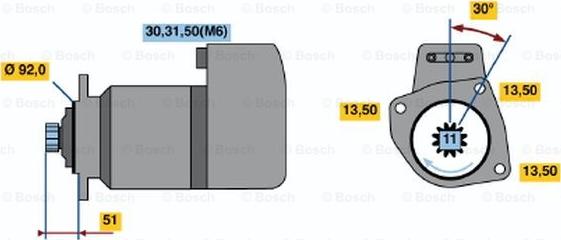 BOSCH 0 001 416 011 - Motorino d'avviamento autozon.pro