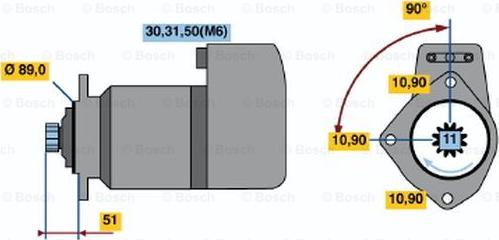 BOSCH 0 001 416 036 - Motorino d'avviamento autozon.pro