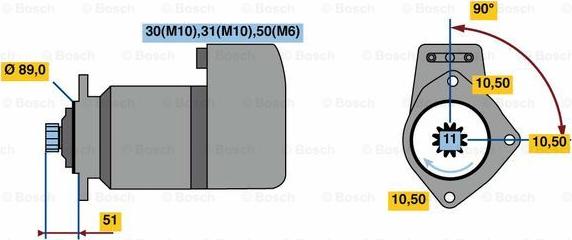 BOSCH 0 001 416 071 - Motorino d'avviamento autozon.pro