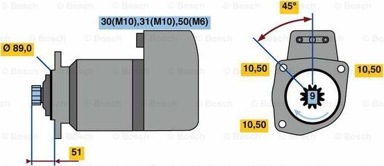 BOSCH 0 001 416 024 - Motorino d'avviamento autozon.pro