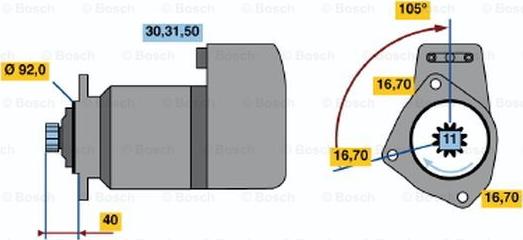 BOSCH 0 986 013 450 - Motorino d'avviamento autozon.pro