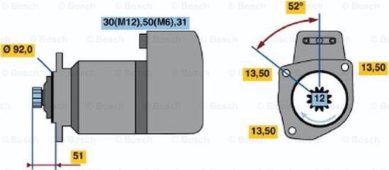 BOSCH 0 001 417 075 - Motorino d'avviamento autozon.pro