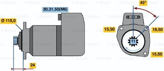 BOSCH 0 001 417 073 - Motorino d'avviamento autozon.pro