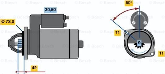 BOSCH 0 001 109 040 - Motorino d'avviamento autozon.pro