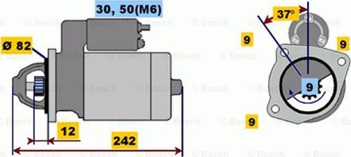 BOSCH 0 001 109 048 - Motorino d'avviamento autozon.pro