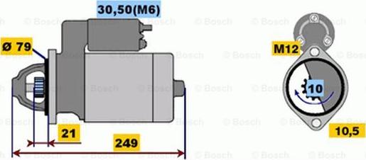 BOSCH 0 001 109 055 - Motorino d'avviamento autozon.pro