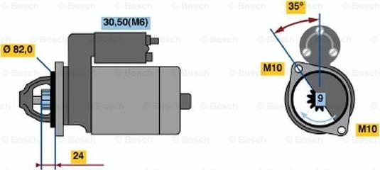 BOSCH 0 001 109 061 - Motorino d'avviamento autozon.pro