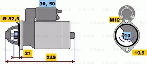 BOSCH 0 001 109 062 - Motorino d'avviamento autozon.pro