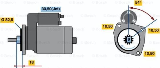 BOSCH 0 001 109 001 - Motorino d'avviamento autozon.pro