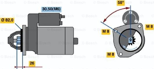 BOSCH 0 001 109 018 - Motorino d'avviamento autozon.pro