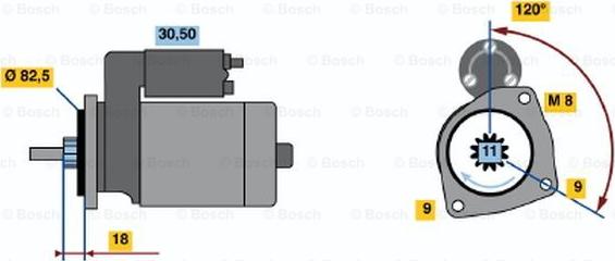 BOSCH 0 001 109 017 - Motorino d'avviamento autozon.pro