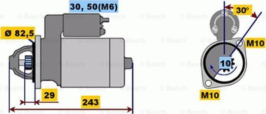 BOSCH 0 001 109 036 - Motorino d'avviamento autozon.pro