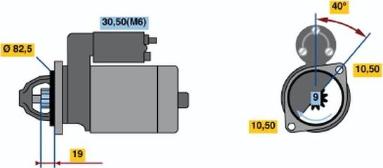 BOSCH 0001109031 - Motorino d'avviamento autozon.pro