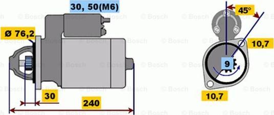 BOSCH 0 001 109 029 - Motorino d'avviamento autozon.pro