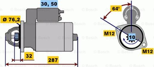 BOSCH 0 001 109 021 - Motorino d'avviamento autozon.pro