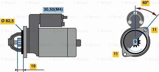 BOSCH 0 001 109 356 - Motorino d'avviamento autozon.pro