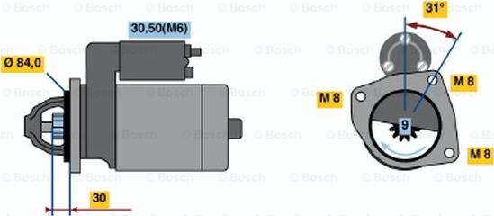 BOSCH 0 001 109 306 - Motorino d'avviamento autozon.pro