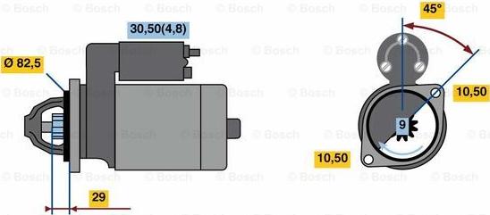 BOSCH 0 001 109 331 - Motorino d'avviamento autozon.pro