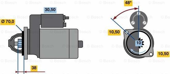 BOSCH 0 001 109 377 - Motorino d'avviamento autozon.pro