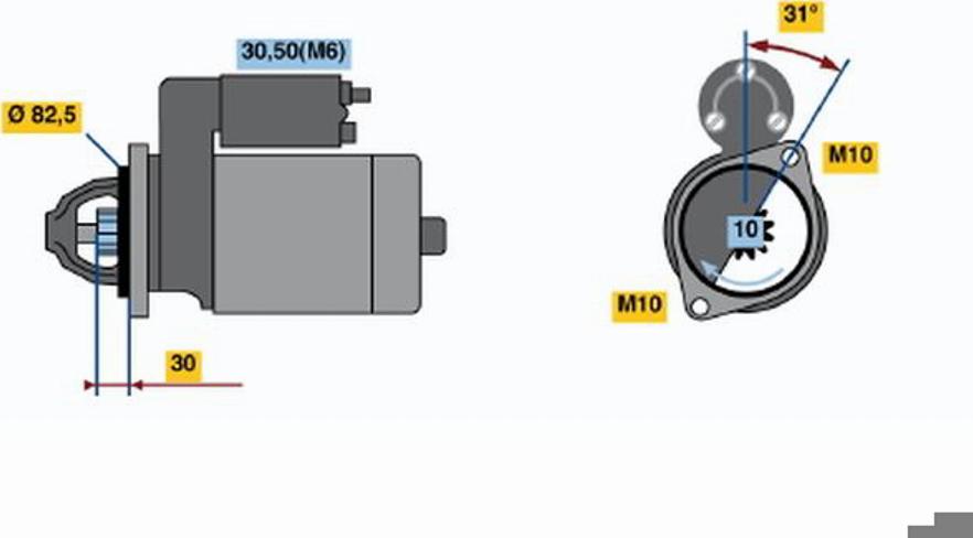 BOSCH 0 001 109 250 - Motorino d'avviamento autozon.pro