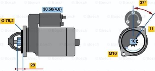 BOSCH 0 001 109 258 - Motorino d'avviamento autozon.pro