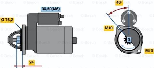 BOSCH 0 001 109 265 - Motorino d'avviamento autozon.pro