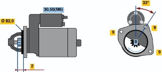 BOSCH 0 001 109 267 - Motorino d'avviamento autozon.pro