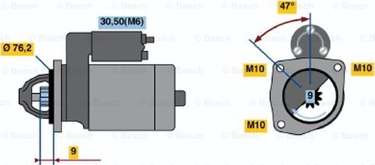 BOSCH 0 001 109 204 - Motorino d'avviamento autozon.pro