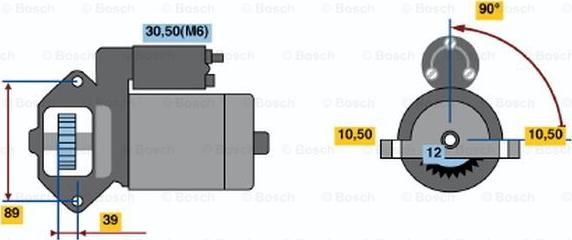 BOSCH 0 001 109 205 - Motorino d'avviamento autozon.pro