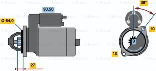 BOSCH 0 001 106 409 - Motorino d'avviamento autozon.pro