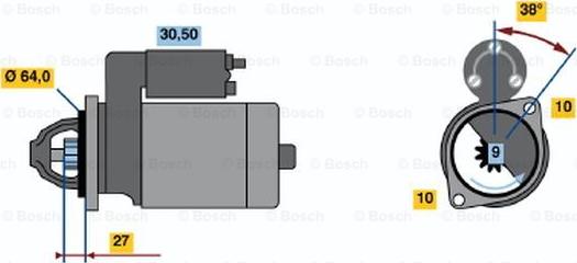 BOSCH 0 001 106 403 - Motorino d'avviamento autozon.pro