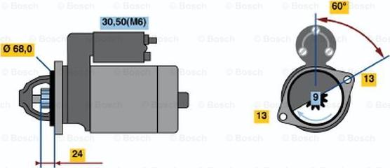 BOSCH 0 001 106 019 - Motorino d'avviamento autozon.pro