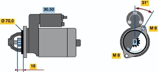 BOSCH 0 001 106 014 - Motorino d'avviamento autozon.pro