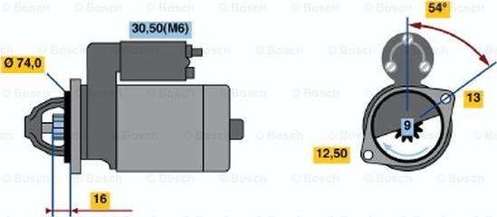 BOSCH 0 001 106 018 - Motorino d'avviamento autozon.pro