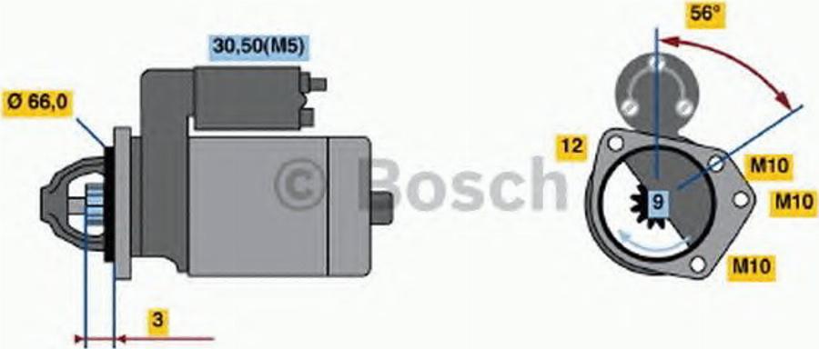 BOSCH 0 001 106 024 - Motorino d'avviamento autozon.pro