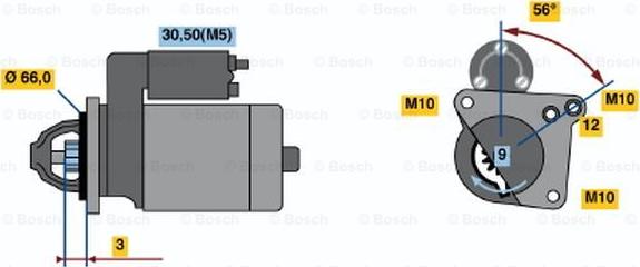 BOSCH 0 001 106 023 - Motorino d'avviamento autozon.pro