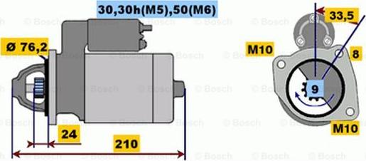 BOSCH 0 001 108 401 - Motorino d'avviamento autozon.pro