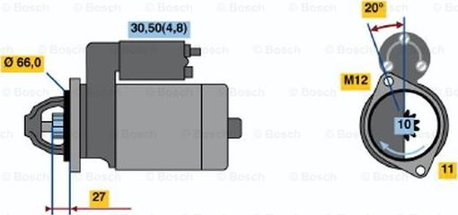 BOSCH 0 001 108 415 - Motorino d'avviamento autozon.pro