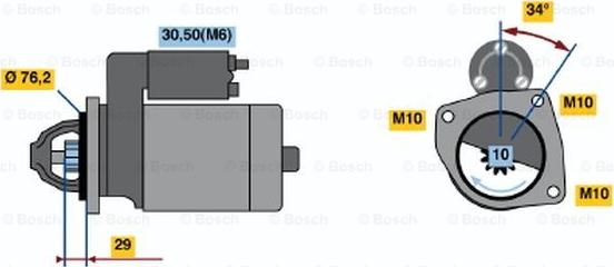 BOSCH 0 986 021 580 - Motorino d'avviamento autozon.pro