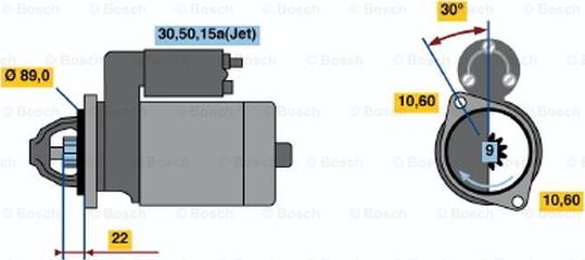 BOSCH 0 001 108 091 - Motorino d'avviamento autozon.pro