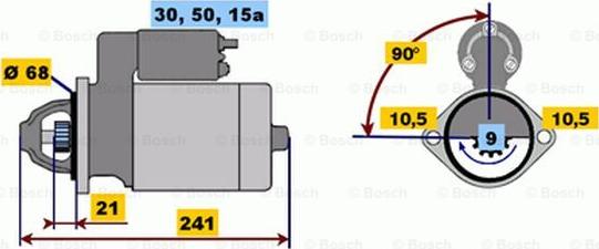 BOSCH 0 001 108 053 - Motorino d'avviamento autozon.pro