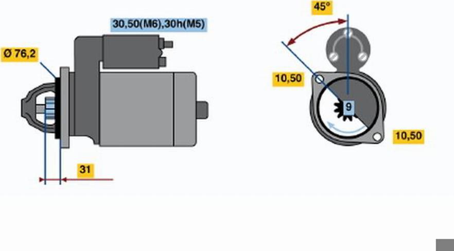 BOSCH 0 001 108 063 - Motorino d'avviamento autozon.pro