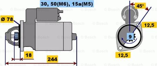 BOSCH 0 001 108 080 - Motorino d'avviamento autozon.pro