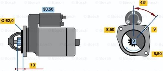 BOSCH 0 001 108 081 - Motorino d'avviamento autozon.pro