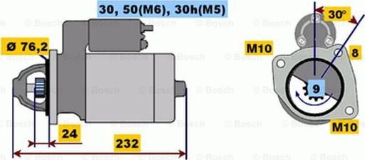 BOSCH 0 001 108 190 - Motorino d'avviamento autozon.pro