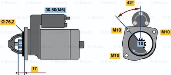 BOSCH 0 001 108 140 - Motorino d'avviamento autozon.pro