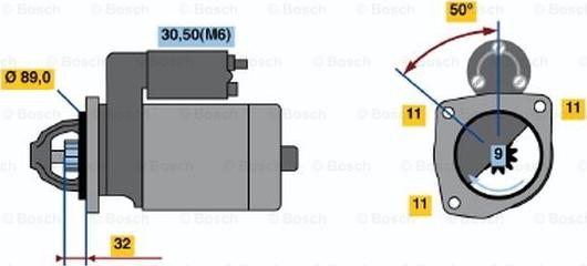 BOSCH 0 001 108 141 - Motorino d'avviamento autozon.pro