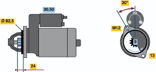 BOSCH 0 001 108 147 - Motorino d'avviamento autozon.pro