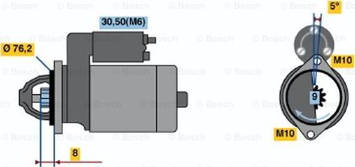 BOSCH 0 001 108 156 - Motorino d'avviamento autozon.pro