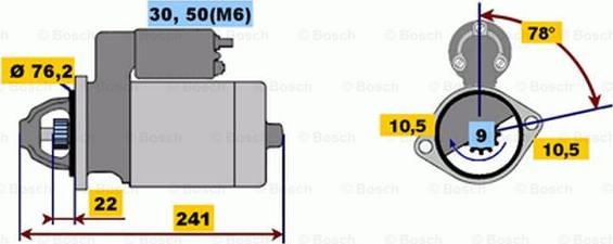 BOSCH 0 001 108 150 - Motorino d'avviamento autozon.pro